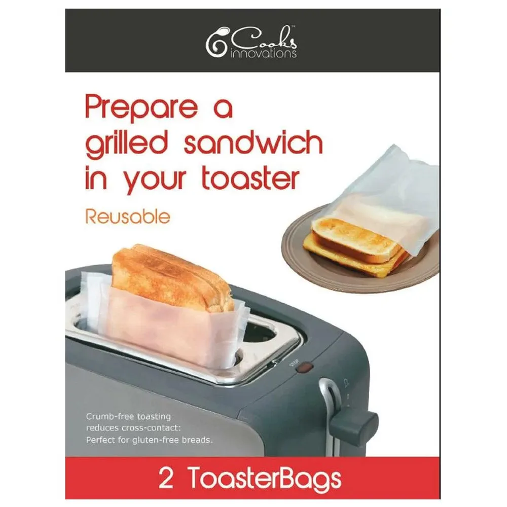 2 PC Non Stick Toaster Bags Reusable Pockets Heat-Resistant Sandwich Bread Toast