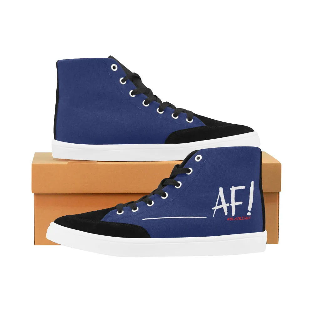 AF WHITE MEN'S HI-TOP SHOES