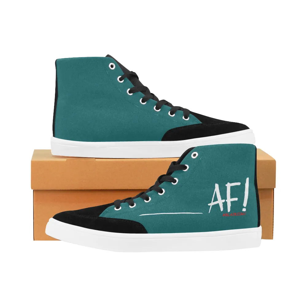 AF WHITE MEN'S HI-TOP SHOES