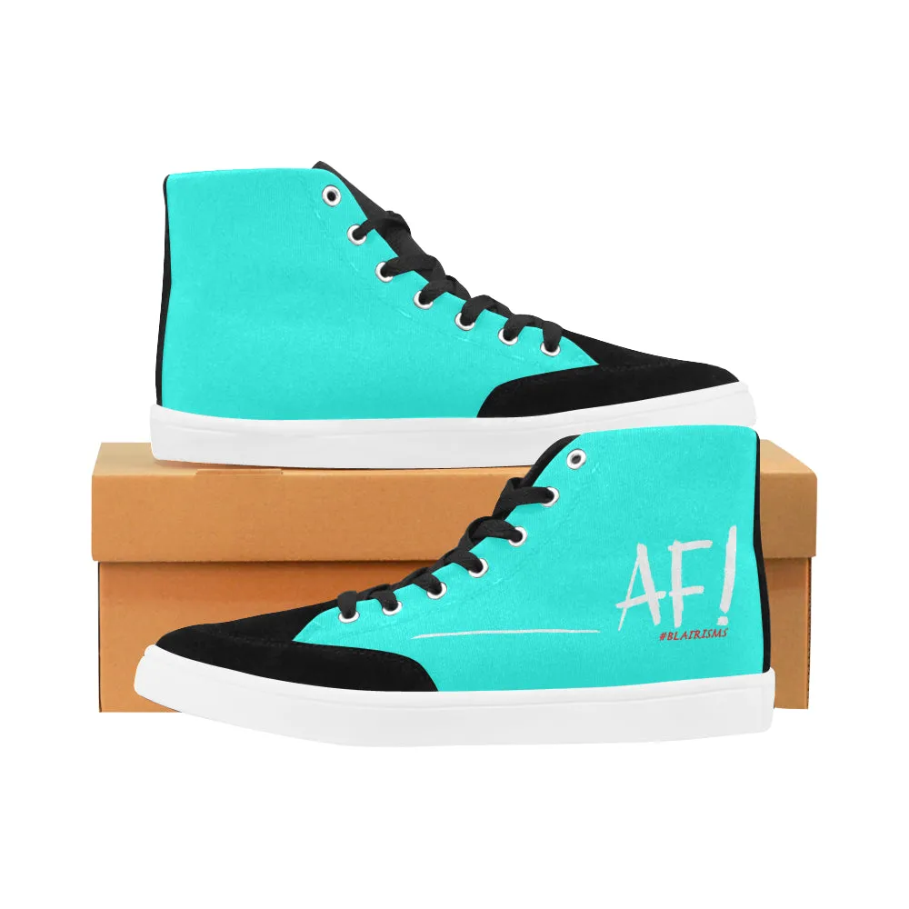 AF WHITE MEN'S HI-TOP SHOES