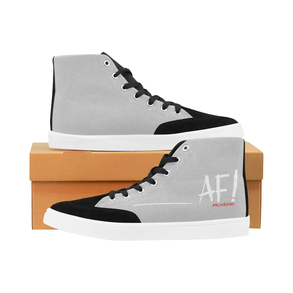 AF WHITE MEN'S HI-TOP SHOES