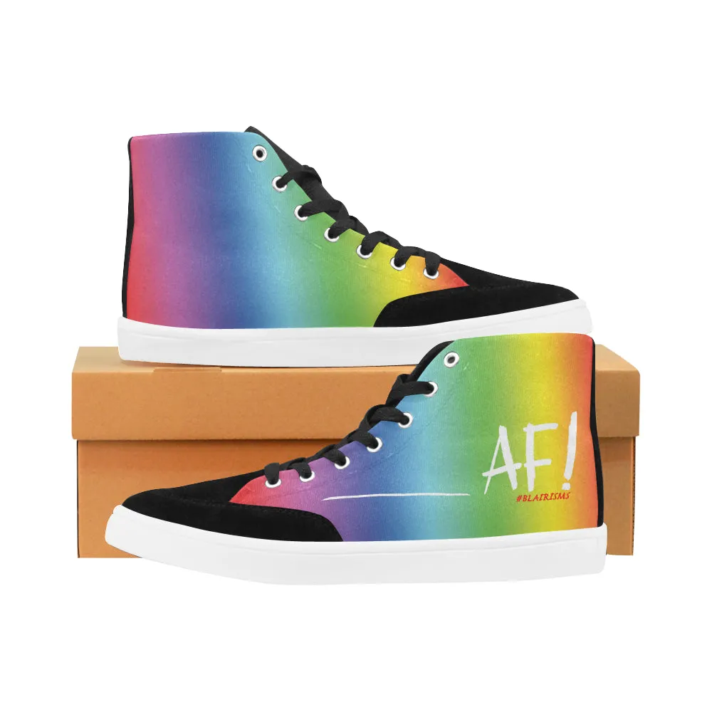 AF WHITE MEN'S HI-TOP SHOES
