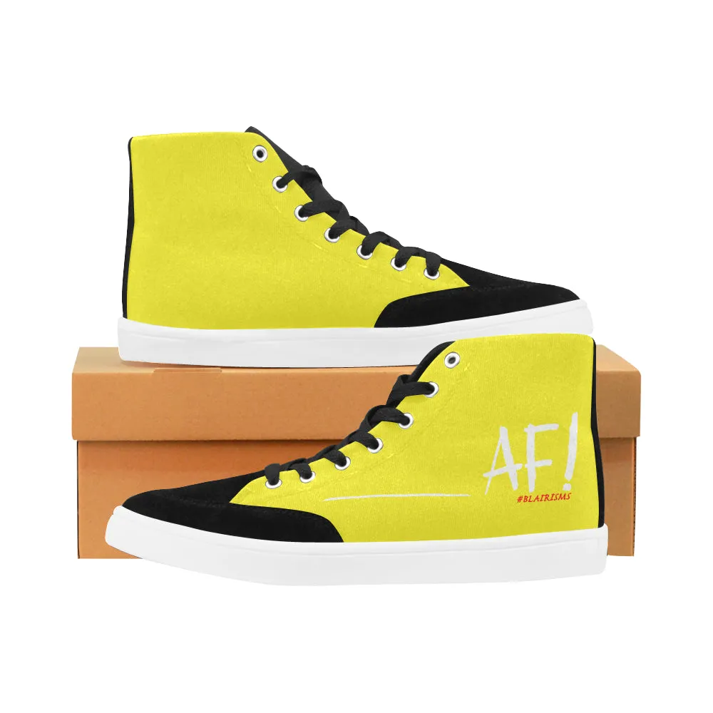 AF WHITE MEN'S HI-TOP SHOES