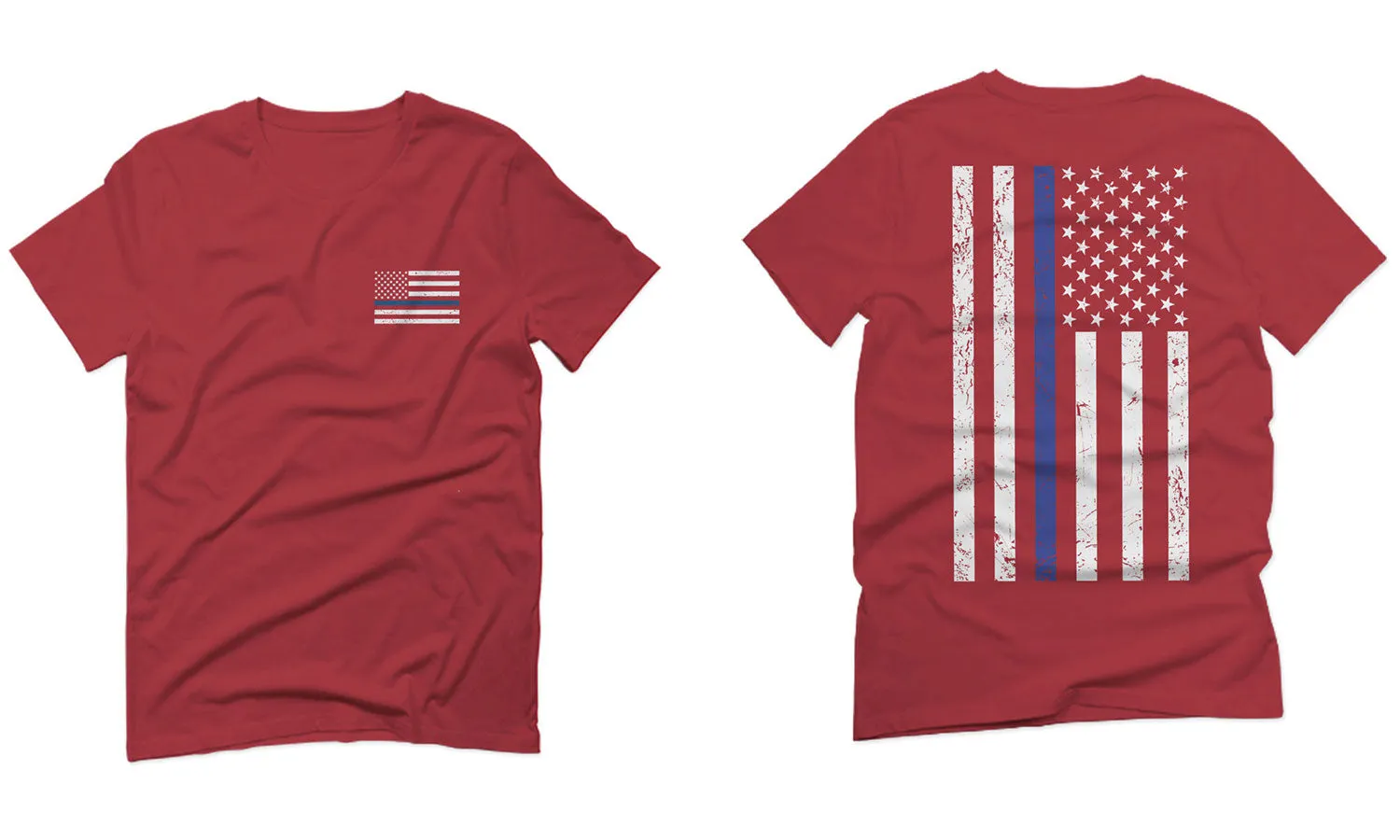 American Flag Thin Blue Line USA Police Support Lives Matter For men T Shirt