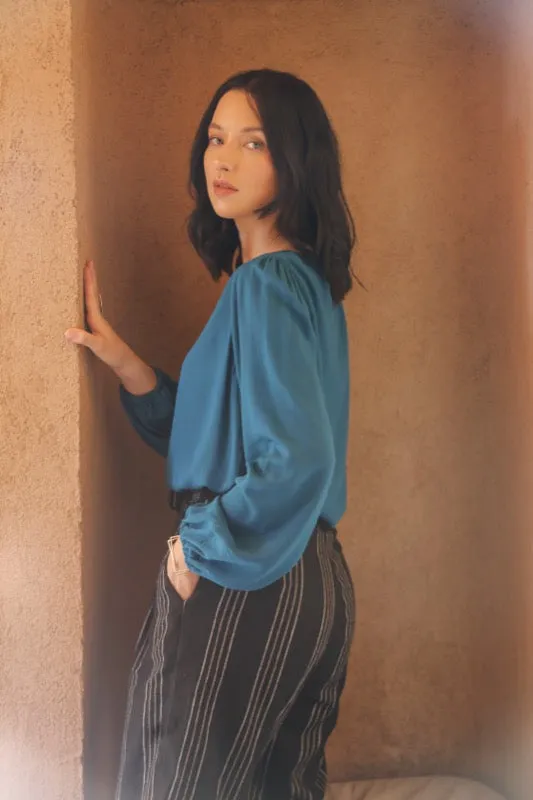 Anderson Pants - Pinstripe Linen