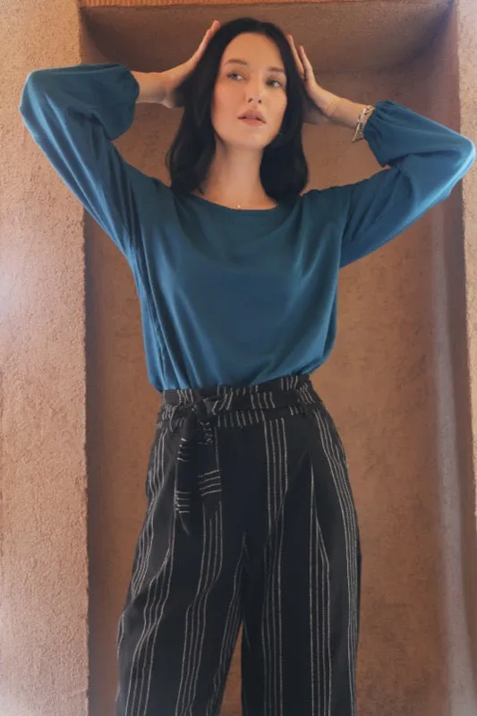 Anderson Pants - Pinstripe Linen
