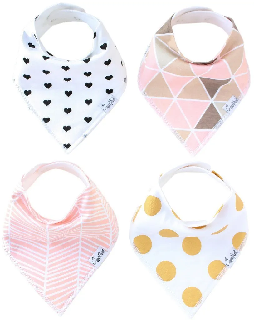 Copper Pearl Baby Bandana Bibs | Blush