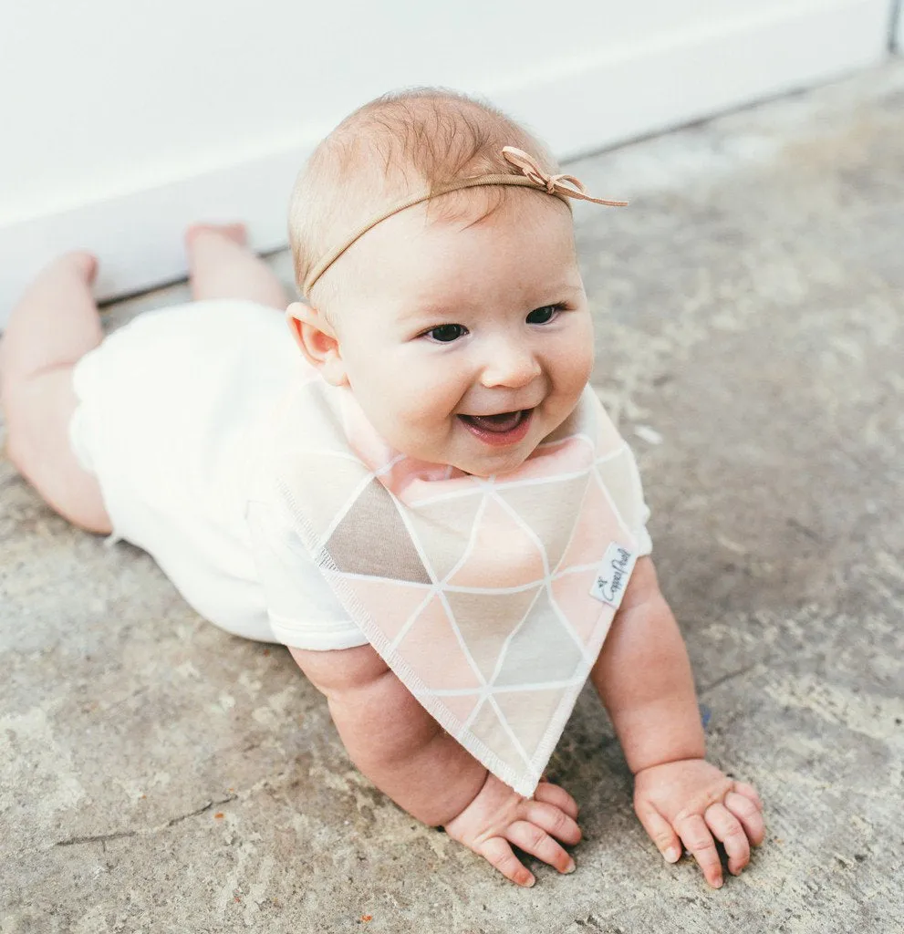 Copper Pearl Baby Bandana Bibs | Blush