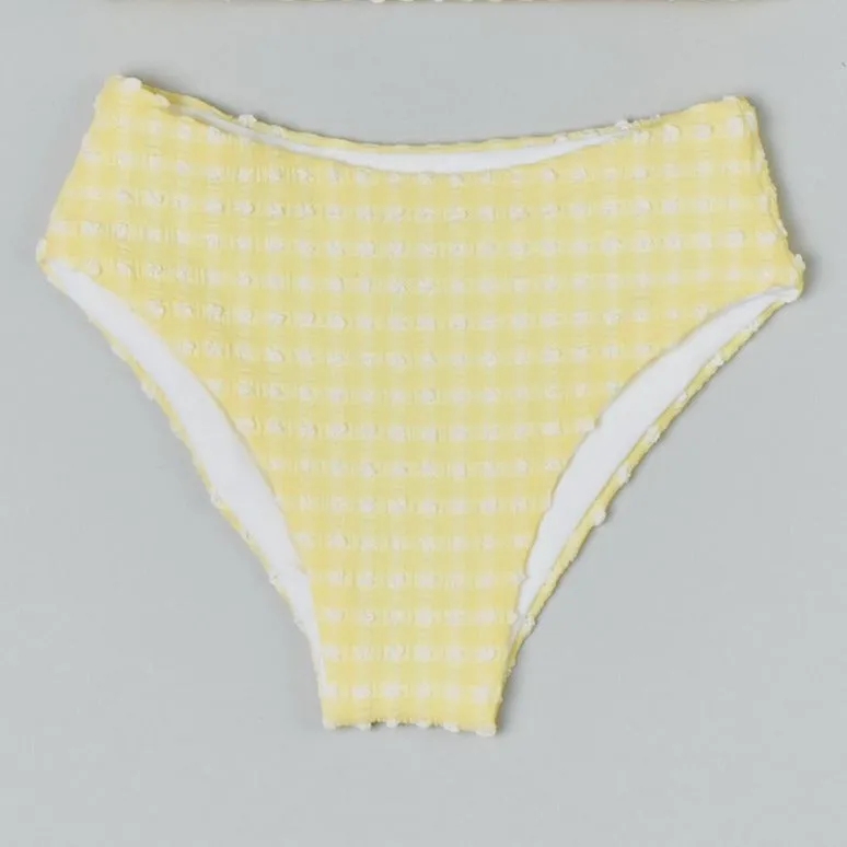 Emily Girls Bikini Bottom in Citrine Gingham