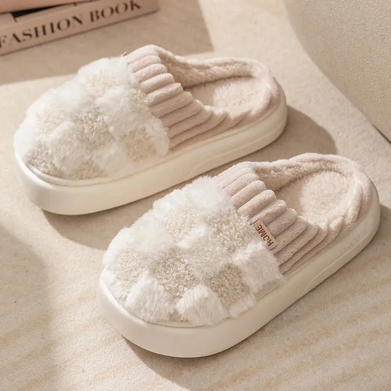 Fashion Plaid Slipper Flip Flop for Women and Men