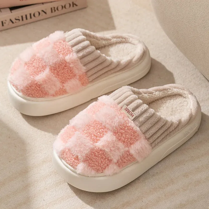 Fashion Plaid Slipper Flip Flop for Women and Men
