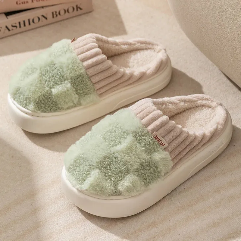 Fashion Plaid Slipper Flip Flop for Women and Men