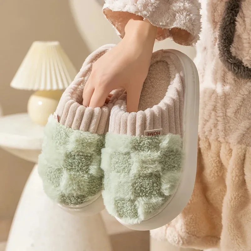 Fashion Plaid Slipper Flip Flop for Women and Men