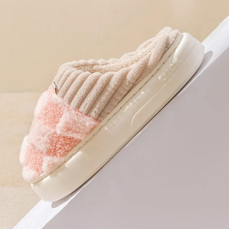Fashion Plaid Slipper Flip Flop for Women and Men