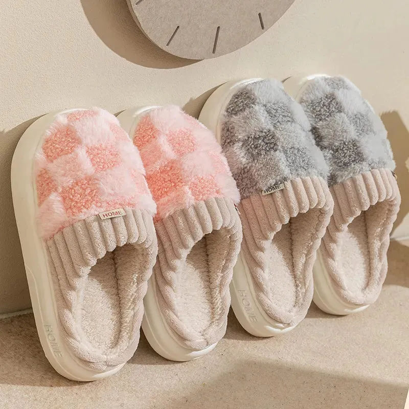 Fashion Plaid Slipper Flip Flop for Women and Men