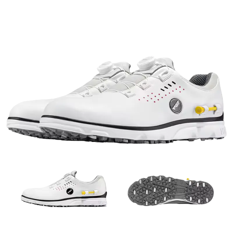 Men's Golf Marker With Tee Holder Auto Lacing  Waterproof Golf Shoes