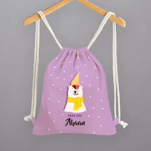 Personalised Drawstring Bags - Bear