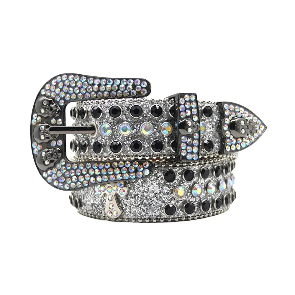 Shine Rhinestone Punk Cowboy Belt - Unisex Y2K Crystal Belt for Jeans & Pants