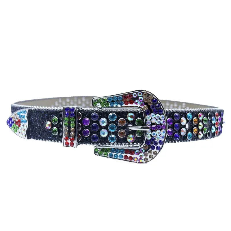 Shine Rhinestone Punk Cowboy Belt - Unisex Y2K Crystal Belt for Jeans & Pants