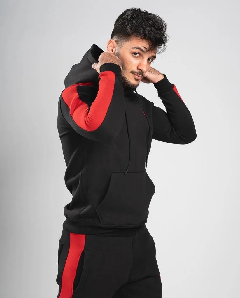 TAUR Training Suit Red in Black