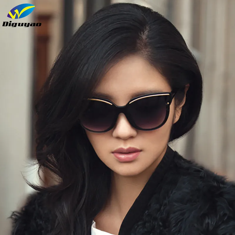 Women Fashion Cat Eye Frame Mirror UV400 Sun Glasses